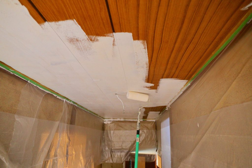 香川県シェアハウスで簡単DIY！天井塗装で全身まっ白け ARINKO LOG